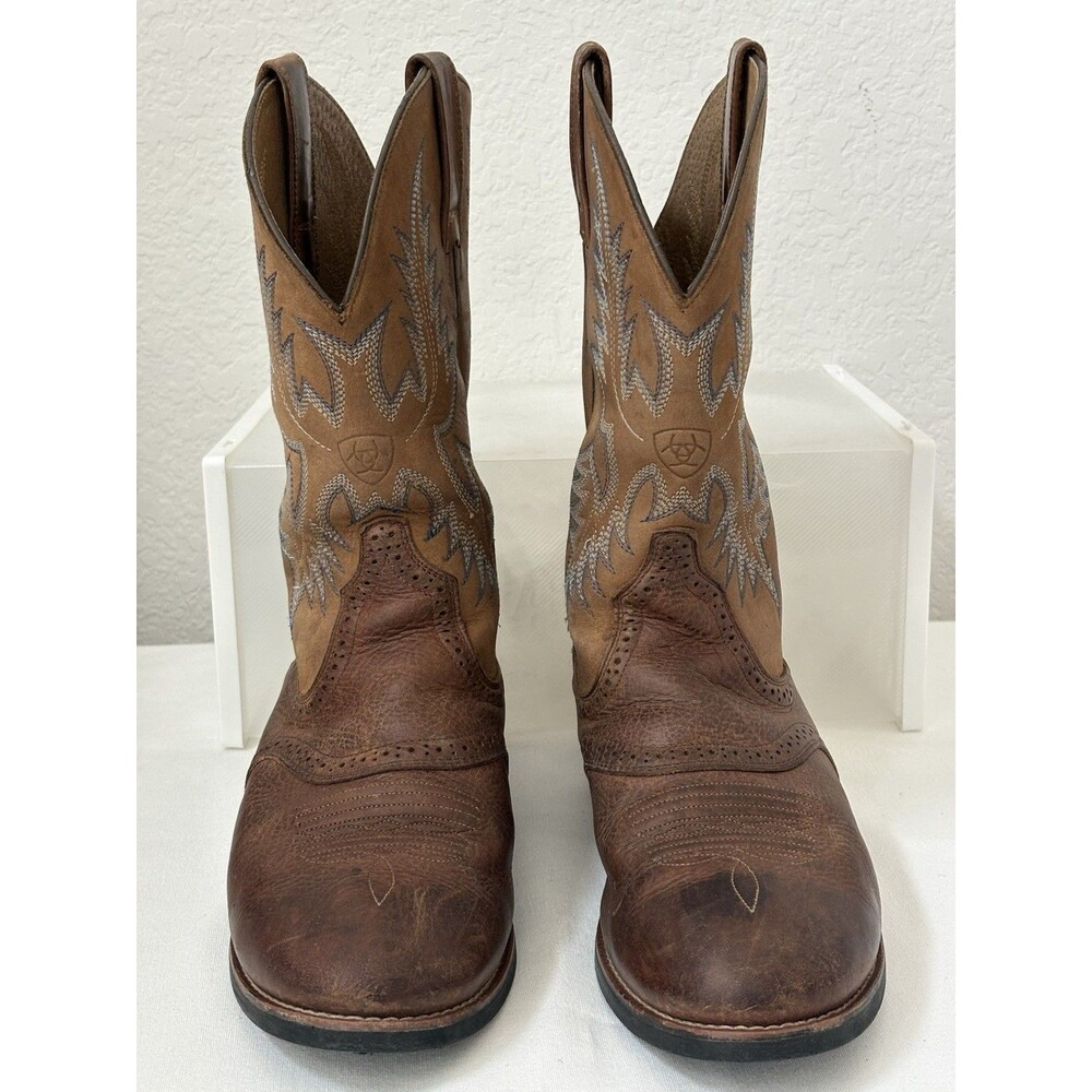 Ariat Heritage Stockman Boots Men’s 9 EE Brown Leather Western Cowboy 10002252